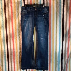 VIGOLD Distressed Flare Denim Jeans